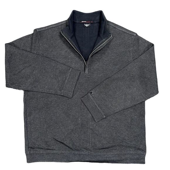 Men's Gray Zip-Up Sweater - Picture 2 of 6